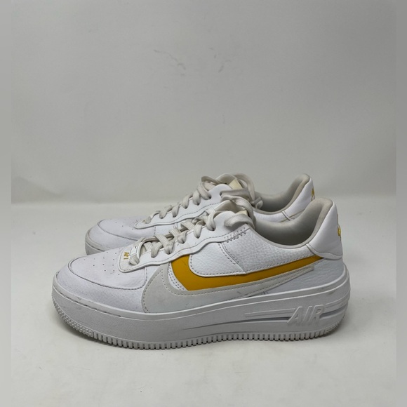 Nike Shoes - Nike Air Force 1 Platform White Yellow Ochre DJ9946-102 Size 8